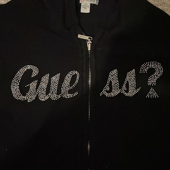 Guess black zip up - Picture 3 of 3
